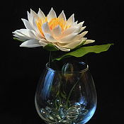 Шпильки с цветками Василька из полимерной глины