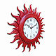 Часы настенные "Красное солнце" большие. Часы классические. Иван Дьячков. Интернет-магазин Ярмарка Мастеров.  Фото №2
