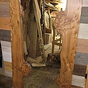 Для дома и интерьера handmade. Livemaster - original item The mirror in the loft of the slab of elm. Handmade.