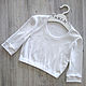 Crop top white, Top with sleeves, short T-shirt for women, summer top. Tops. Lara (EnigmaStyle). My Livemaster. Фото №4