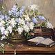 Oil painting lilacs in a bronze vase. Pictures. Ирина Димчева. My Livemaster. Фото №4