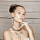 Necklace and earrings 'North sea', Necklace, Irkutsk,  Фото №1
