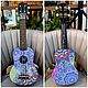Укулеле "Мандала" гавайская гитара. Укулеле (гавайская гитара). Guitar & Ukulele art Studio. Интернет-магазин Ярмарка Мастеров.  Фото №2