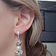 Earrings 'the thorn birds' pearl, silver. Earrings. Ioanna-yana. My Livemaster. Фото №6