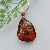 Украшения handmade. Livemaster - original item Amber Pendant Natural Baltic amber with husk. Handmade.