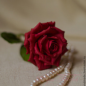 Цветы и флористика handmade. Livemaster - original item Bright red rose. Ceramic floristry. Handmade.