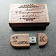 Wooden flash drive with engraving, 32 GB memory card, souvenir, Flash drives, Barnaul,  Фото №1