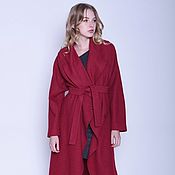 Одежда handmade. Livemaster - original item Red wool coat with no padding. Handmade.