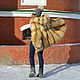 The fur coat of the Siberian red Fox hooded. Whole plate, Fur Coats, Omsk,  Фото №1