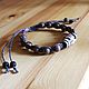 Bracelet braided: With a JI bead made of waxed cotton cord. Ji bead. IrinaSkripkaMBeads. My Livemaster. Фото №4