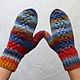Woolen mittens, warm knitted, a gift for a sister, a friend, a girl, Mittens, Chernihiv,  Фото №1