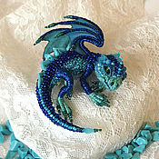 Украшения handmade. Livemaster - original item Dragon Adam, brooch dragon, blue dragon. Handmade.