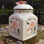 Винтаж handmade. Livemaster - original item Villeroy&Boch.( Wildrose)Large storage jar.. Handmade.