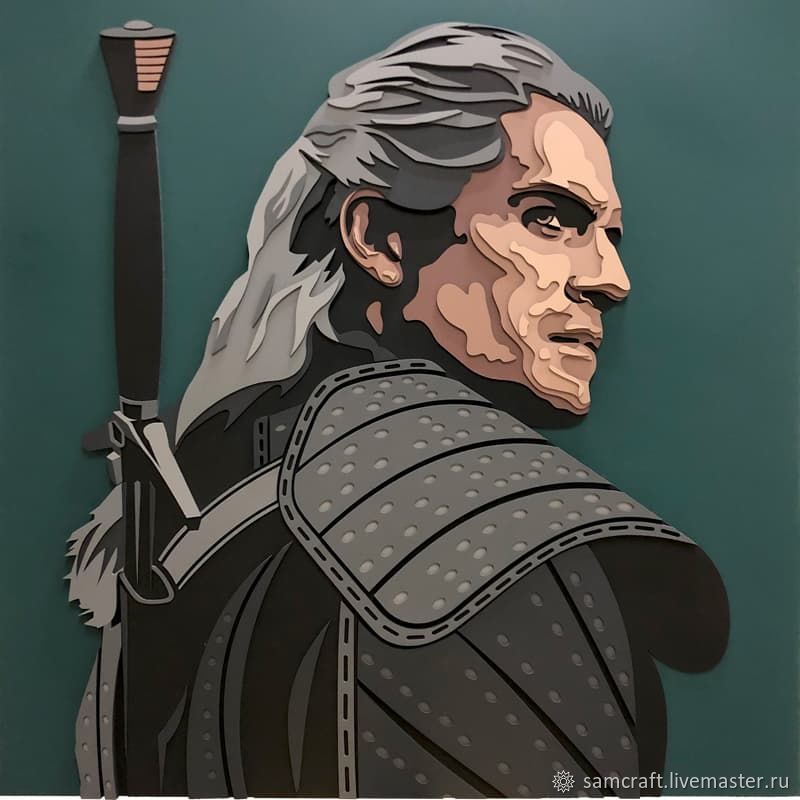 Ведьмак интерьерная готовая 3Д картина из дерева в интернет-магазине ...