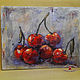 Paintings: acrylic painting still life cherry berries CHERRY 3D. Pictures. pictures & decor of TanyaSeptember. Online shopping on My Livemaster.  Фото №2