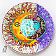 Decorative plate 'Solar Eclipse' hand painted, Plates, Krasnodar,  Фото №1