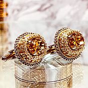 Украшения handmade. Livemaster - original item Cufflinks: OSCAR. Topaz in silver and bronze. jewelry for men. Handmade.