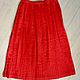 Vintage pleated skirt 46 R USSR pleated red wool crepe, Vintage skirts, St. Petersburg,  Фото №1