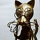 Forged sculpture ' cat fisherman'. Garden figures. Forged Art. My Livemaster. Фото №5