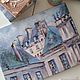 Oil painting of the Roof of Paris (beige gray-green urban landscape). Pictures. Pastelena. My Livemaster. Фото №4