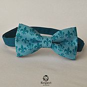 Аксессуары handmade. Livemaster - original item Tie Fleur de Lis / Teal wedding, Fleur-de-Lis. Handmade.