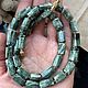 Бусы из клинохлора (серафинита) 3. Бусы. gemstone. Ярмарка Мастеров.  Фото №6