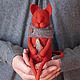 Terracotta with fish (brooch) Felt toy cat (red, terracotta), Felted Toy, Ekaterinburg,  Фото №1