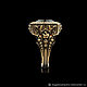 Кольцо "Королевский перстень" из золота 585 с фианитами. Перстень. BUGAKOV jewelry. Интернет-магазин Ярмарка Мастеров.  Фото №2