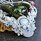 Soutache necklace 'Milk'. Necklace. VeninnaS. My Livemaster. Фото №4