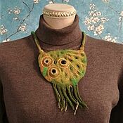 Сувениры и подарки handmade. Livemaster - original item Felted ethno neck decoration Beaded gift for the New Year. Handmade.