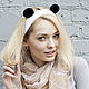 Хлопковая повязка Панда. Повязки. Woolcraft. Ярмарка Мастеров.  Фото №4