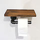 The toilet paper holder with a shelf in the style of loft, steampunk. Holders. dekor-tseh. My Livemaster. Фото №4