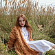 Women's knitted apricot-colored cardigan to order. Cardigans. Kardigan sviter - женский вязаный свитер кардиган оверсайз. My Livemaster. Фото №5