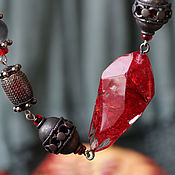 Украшения handmade. Livemaster - original item Necklace with epoxy in vintage style 