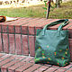 Shopper bag green with painting, Classic Bag, St. Petersburg,  Фото №1