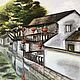 Oil painting: Chinese Venice, Zhouzhuang. M/ h, China, Pictures, Moscow,  Фото №1