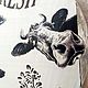 Кухонная доска круглая Коровы Доска для сервировки. Разделочные доски. Nataly Bardova decor. Интернет-магазин Ярмарка Мастеров.  Фото №2