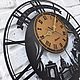 'Petersburg' large metal wall clock with pendulum. Watch. Original wall clocks. Online shopping on My Livemaster.  Фото №2