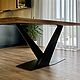 Dining table with solid oak top 'Status'. Tables. uloft. My Livemaster. Фото №6