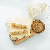 Косметика ручной работы handmade. Livemaster - original item Handmade natural soap from scratch Milk dessert Milk white. Handmade.