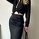 Блуза из чёрного шифона с накладными карманами, Блузки, Москва,  Фото №1