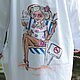 Рубашка с ручной росписью Итальянка, Рубашки, Санкт-Петербург,  Фото №1
