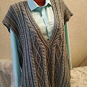 Одежда handmade. Livemaster - original item Vest for large size, width 70-72 cm. Handmade.