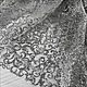 Глиттер серебро на серой сетке (ткань с напылением), Кружево, Нижний Новгород,  Фото №1
