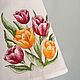 Order Tea towel with embroidery ' Tulips'. Shpulkin dom. Livemaster. . Towels Фото №3