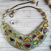 Украшения handmade. Livemaster - original item Yaroslavna. Handmade hryvnia necklace. Hryvnia necklace with glass.. Handmade.