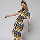 Cotton and linen striped dress (art. 01-2402). Dresses. Eugenya Kapustyan Fashion Store (mjfashion). Online shopping on My Livemaster.  Фото №2