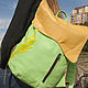 Linen rectangular backpack ' Wheat', Backpacks, Tyumen,  Фото №1