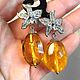 Copy of Copy of Copy of Amber Earrings. Earrings. ELENA KARPOVA KB. My Livemaster. Фото №4