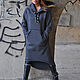 Warm tunic made of thick cotton hooded - DR0707W3, Sweater Jackets, Sofia,  Фото №1